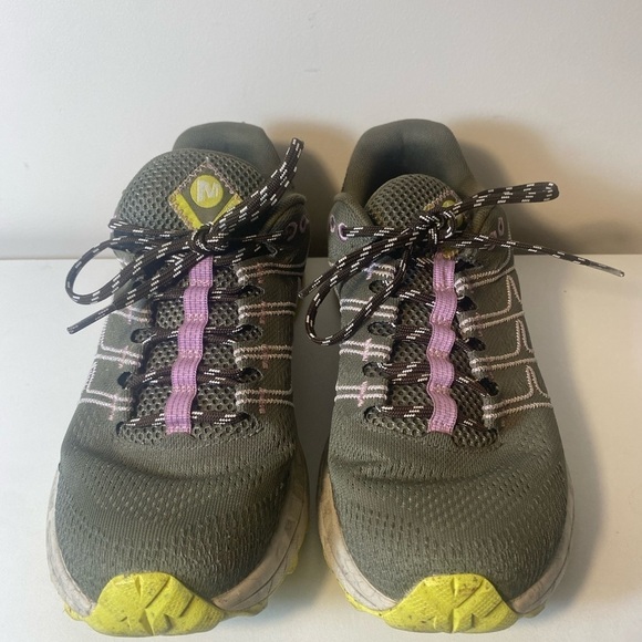 Women’s Merrell Moab Flight Green Trail Running Shoes Sneakers Size 9 J066818 - Picture 3 of 9